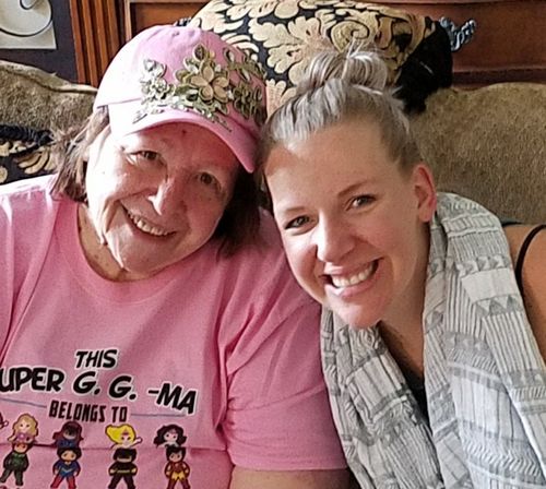 Customer photo review of This Super Grandma Belongs To Super Kids" T-Shirt