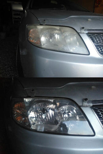 Customer photo review of 2 Sets- The Perfect Headlight Restoration Kit  - 67% OFF!