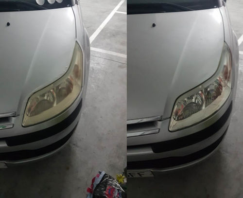 Customer photo review of 2 Sets- The Perfect Headlight Restoration Kit  - 67% OFF!