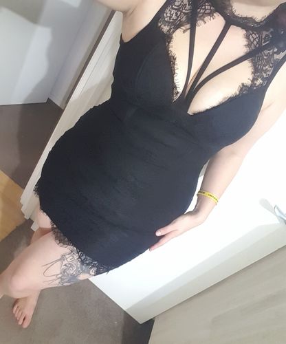Customer photo review of Victoria Lace Dress | BLACK