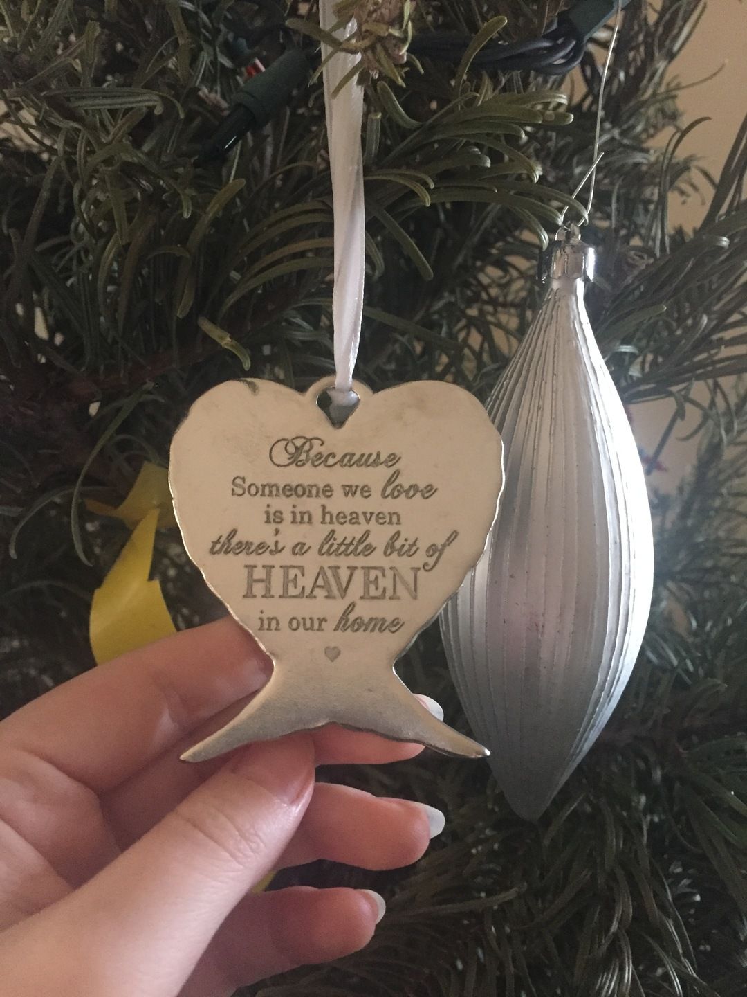 Customer photo review of Guardian Angel Christmas Ornament