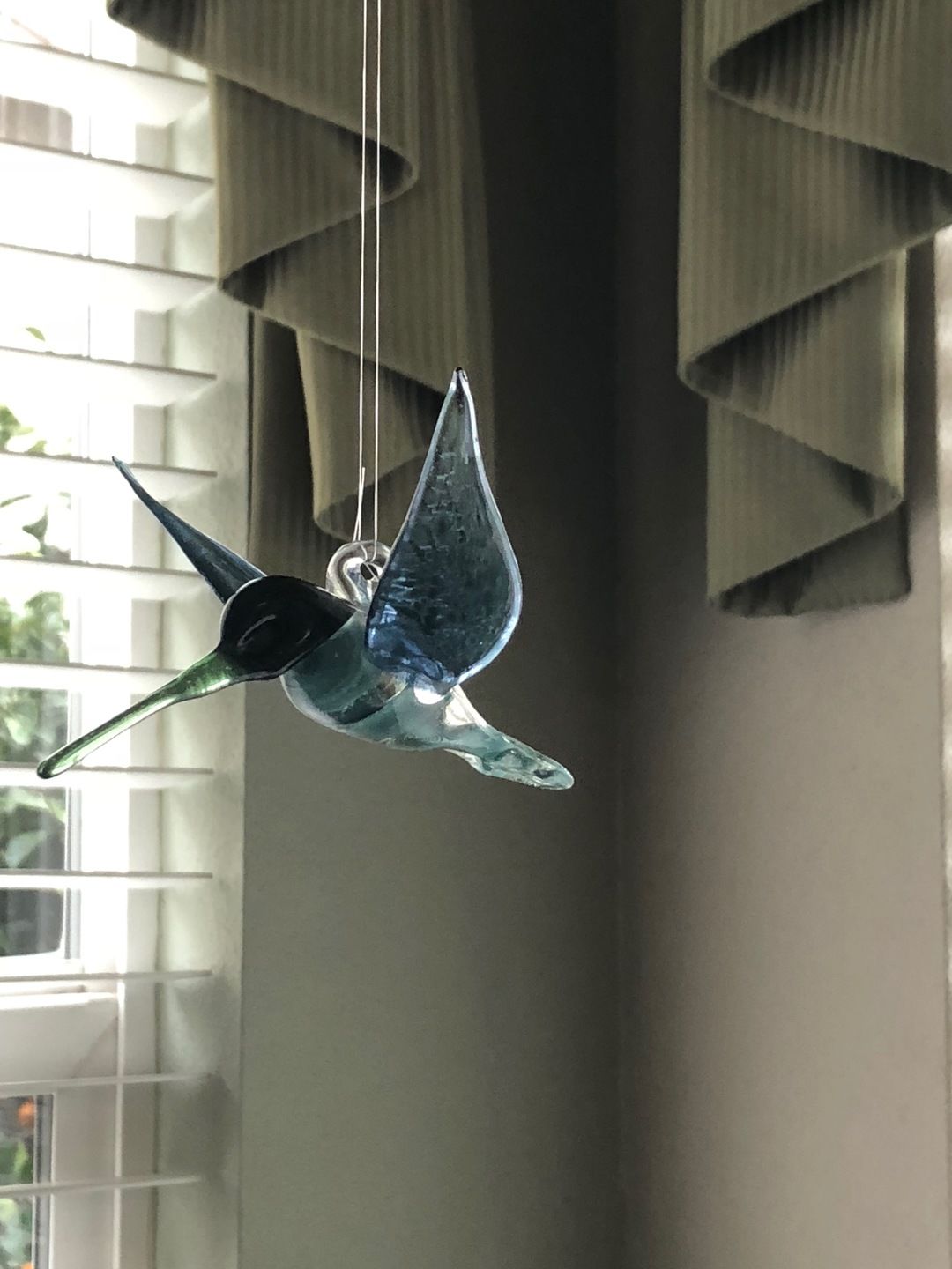 Customer photo review of Aqua Glass Hummingbird with Infused Ash