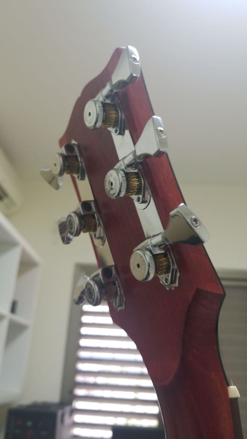 Customer photo review of Guitar Tuner Upgrade Kit for 3+3 Headstocks (10mm Post Holes)