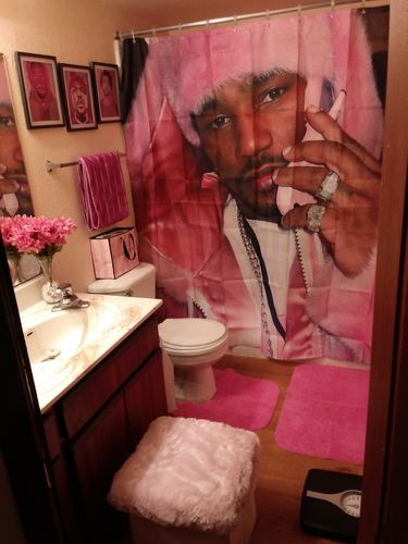Camron Shower Curtain Pop Style Cam Ron Pink Hat Haze Shower Curtain Reviews