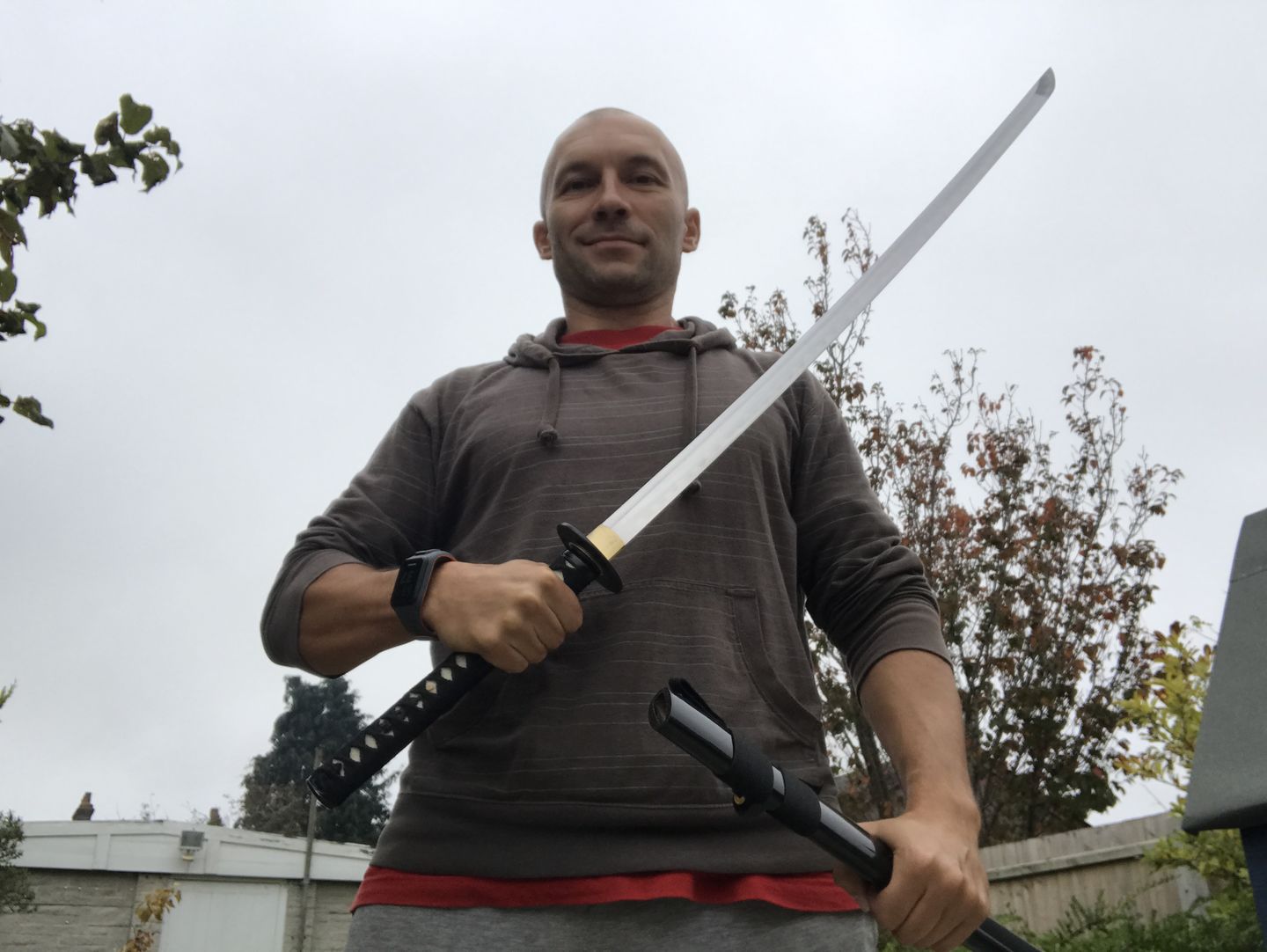 Customer photo review of Battle Ready Kill Bill Sword Clay Tempered Full Tang Blade Japanese KATANA