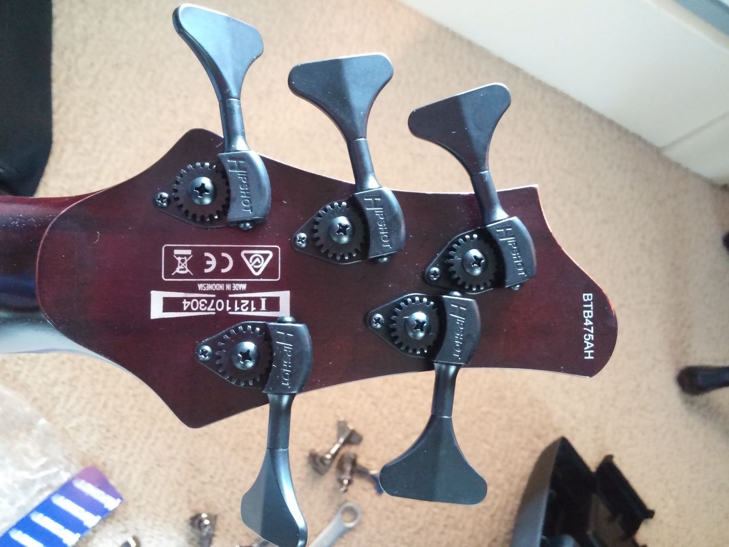 Customer photo review of Licensed Ultralite® Bass Tuning Machine 3/8"