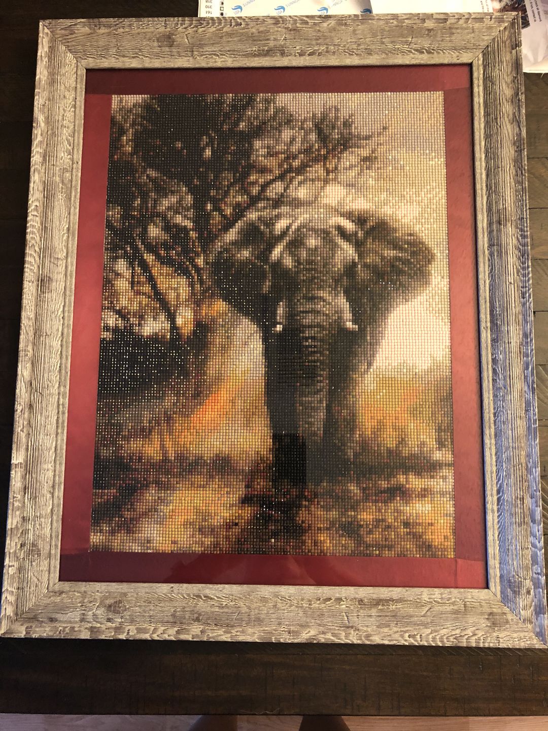 Customer photo review of Elephant - Diamond Painting Kit