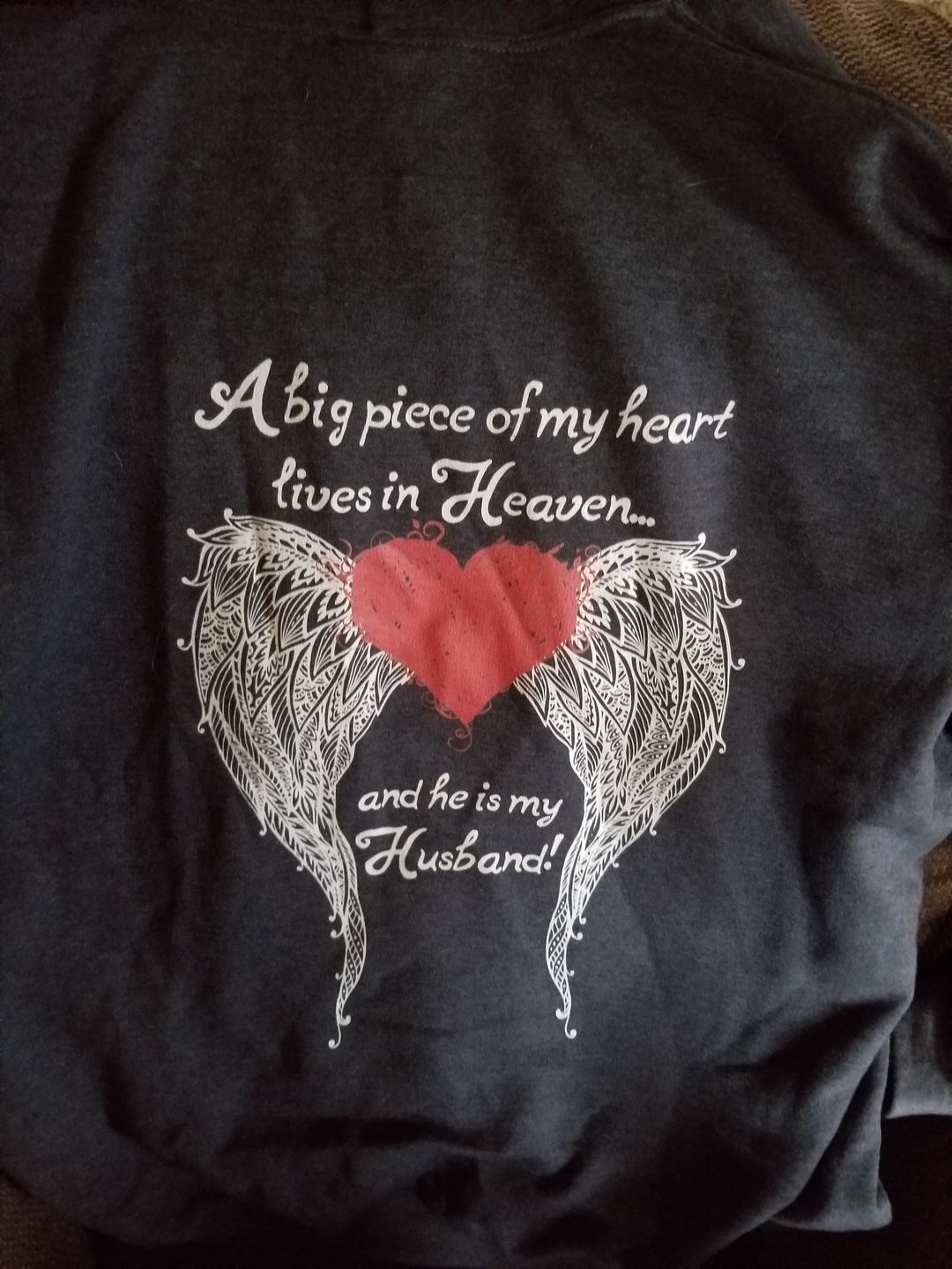 Customer photo review of Husband - A Big Piece of my Heart Hoodie