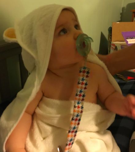 Customer photo review of Baby Hooded Towel