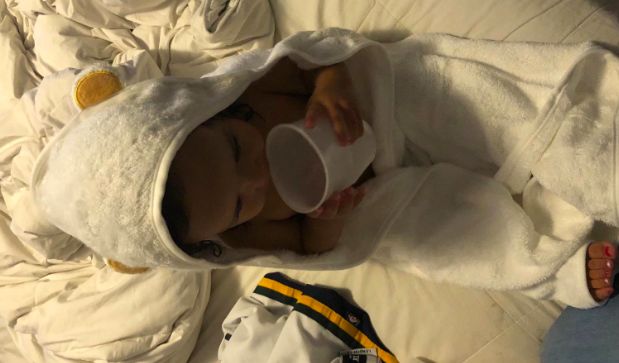 Customer photo review of Baby Hooded Towel