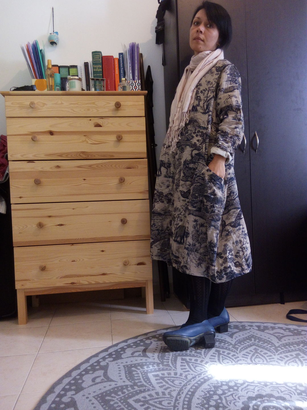 Customer photo review of Plus Size - Printing 100%Cotton Dress Robe