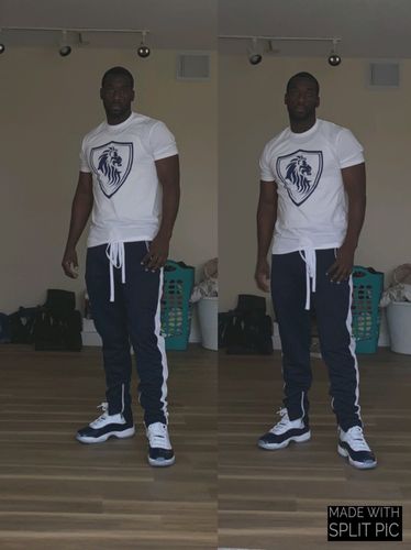 side stripe zip pocket track pants