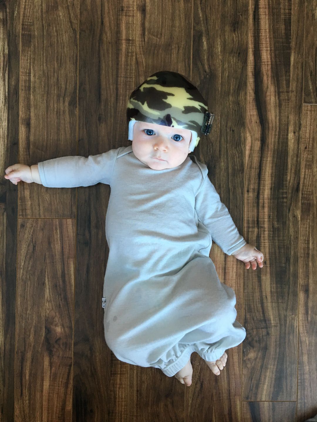 Customer photo review of Baby Gown, Merino Wool, 0-6 Months, Oat