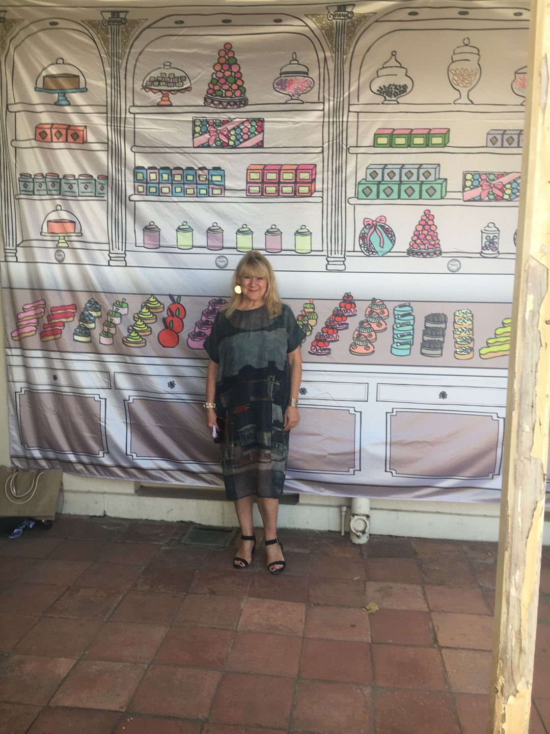 Customer photo review of Printing Summer Short Sleeves Round Neck Loose Dress
