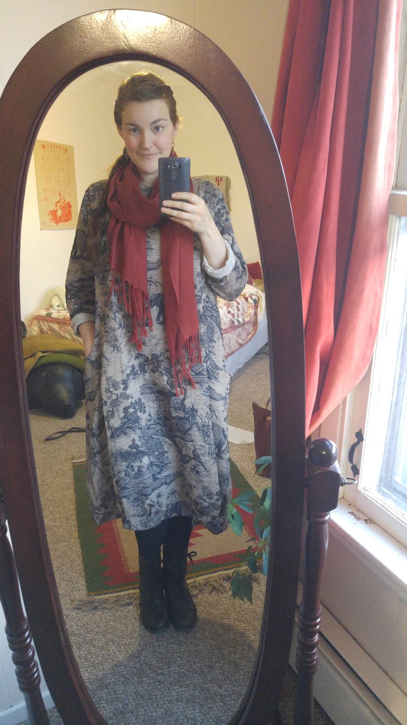 Customer photo review of Plus Size - Printing 100%Cotton Dress Robe
