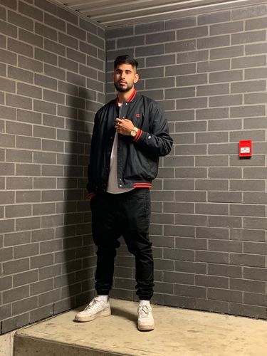 red champion bomber jacket