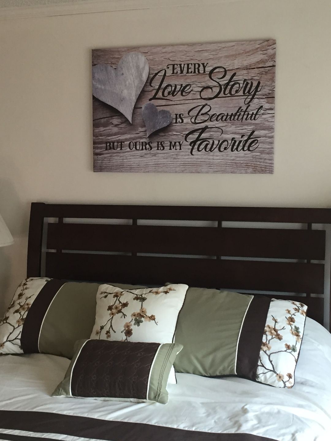 Customer photo review of "Our Love Story Is My Favorite" Premium Canvas