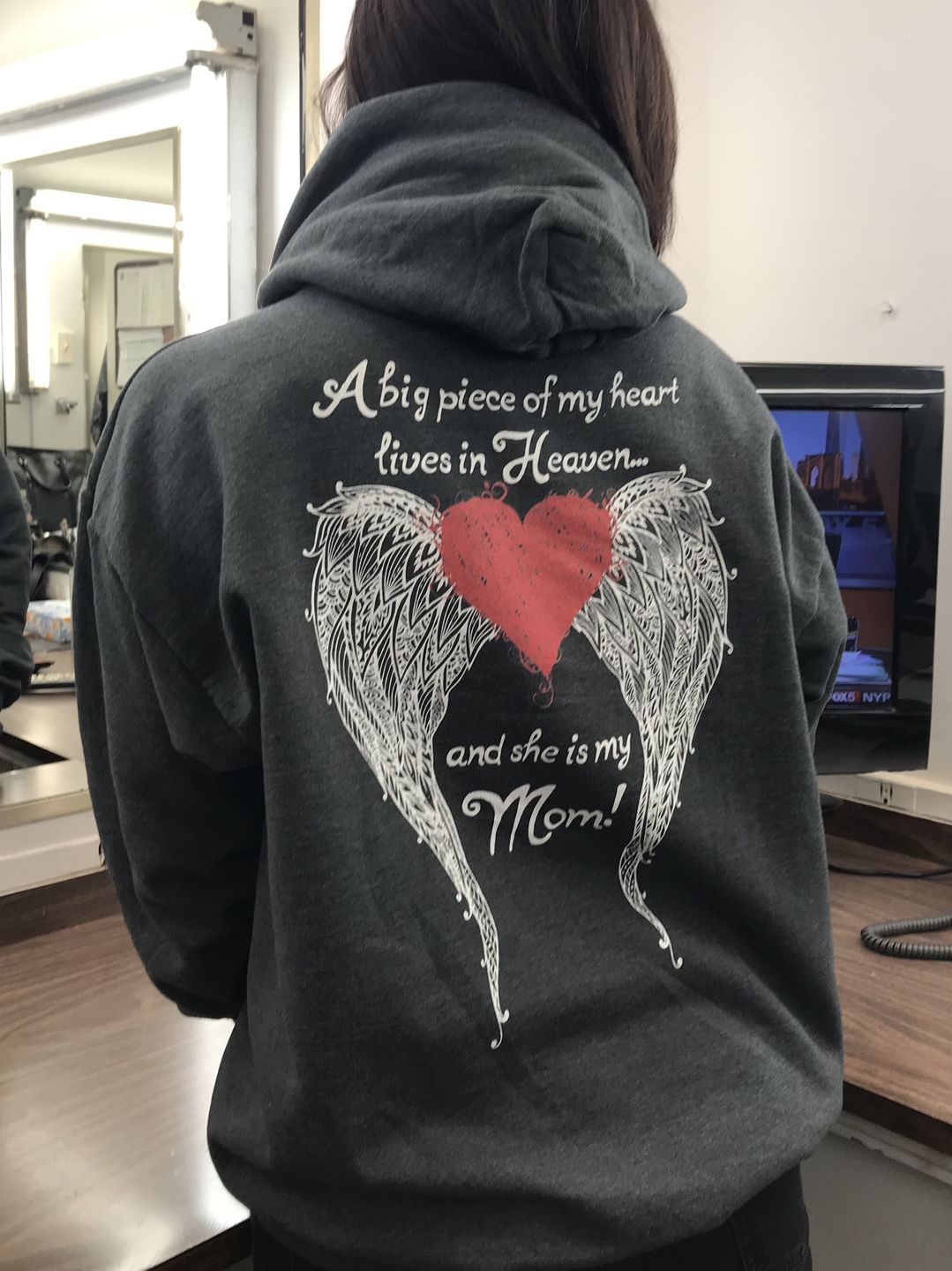 Customer photo review of Mom - A Big Piece of my Heart Hoodie
