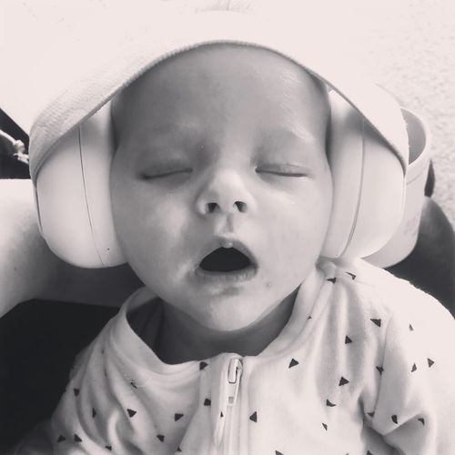 New Junior Baby Earmuffs Peach Dots