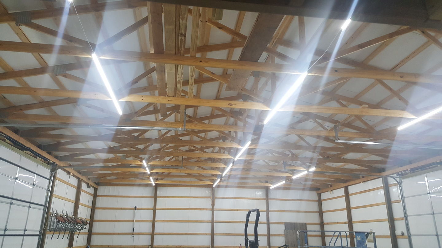 Customer photo review of T8 4ft V Shape LED Tube 30W Integrated 6500k Clear, 4 foot LED shop lights, 4000 Lumens