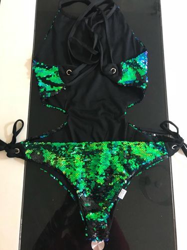 reversible sequin swimsuit