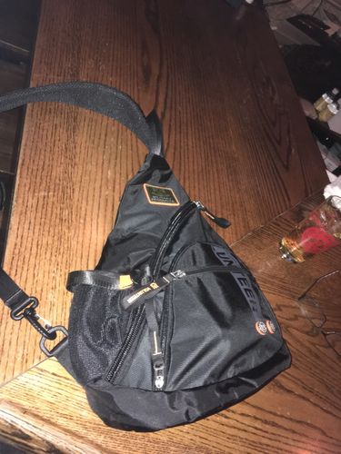 Verified rider photo review of Motorcycle Sling Bag for Men Waterproof Crossbody Backpack