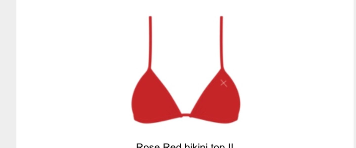 Customer photo review of Rose Red Bikini Top II