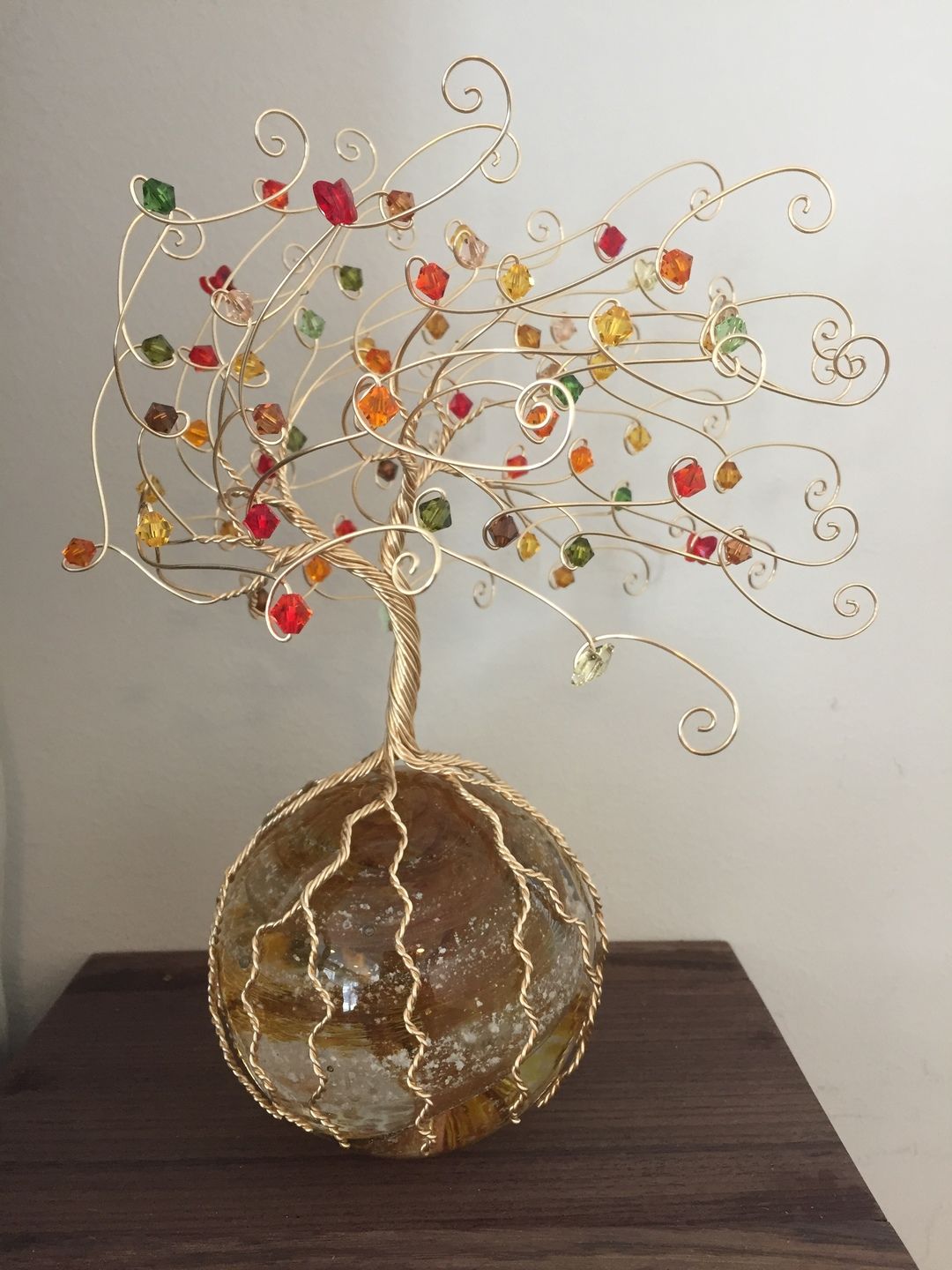 Customer photo review of Golden Crystal Tree of Life with Sparkle Orb