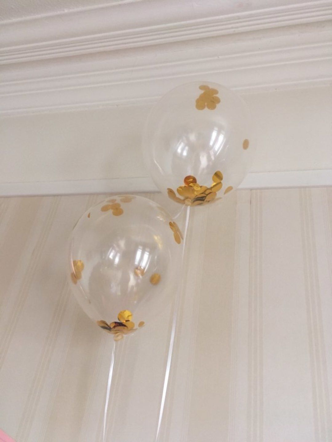 Customer photo review of 12 inches Party Balloons With Gold Paper Confetti Dots For Party Decorations (20 pcs)