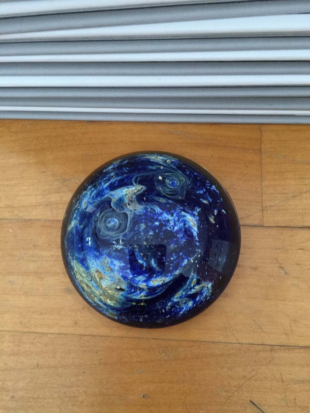 Customer photo review of Nightswirl Paperweight with Infused Cremation Ash