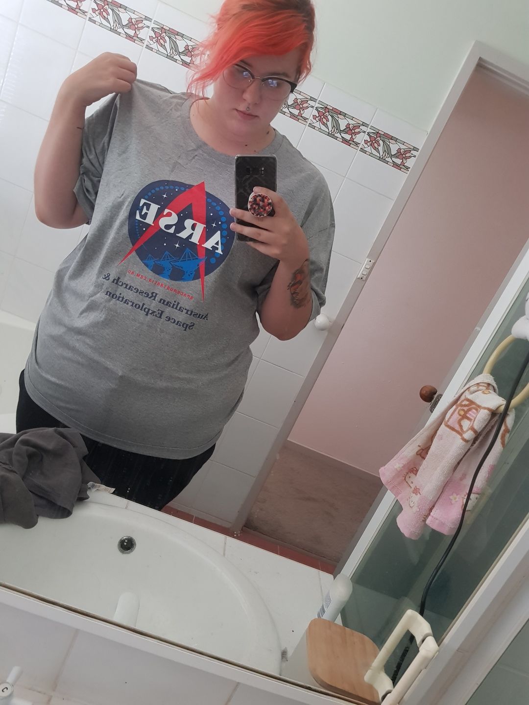 Customer photo review of Launch Tee - Grey