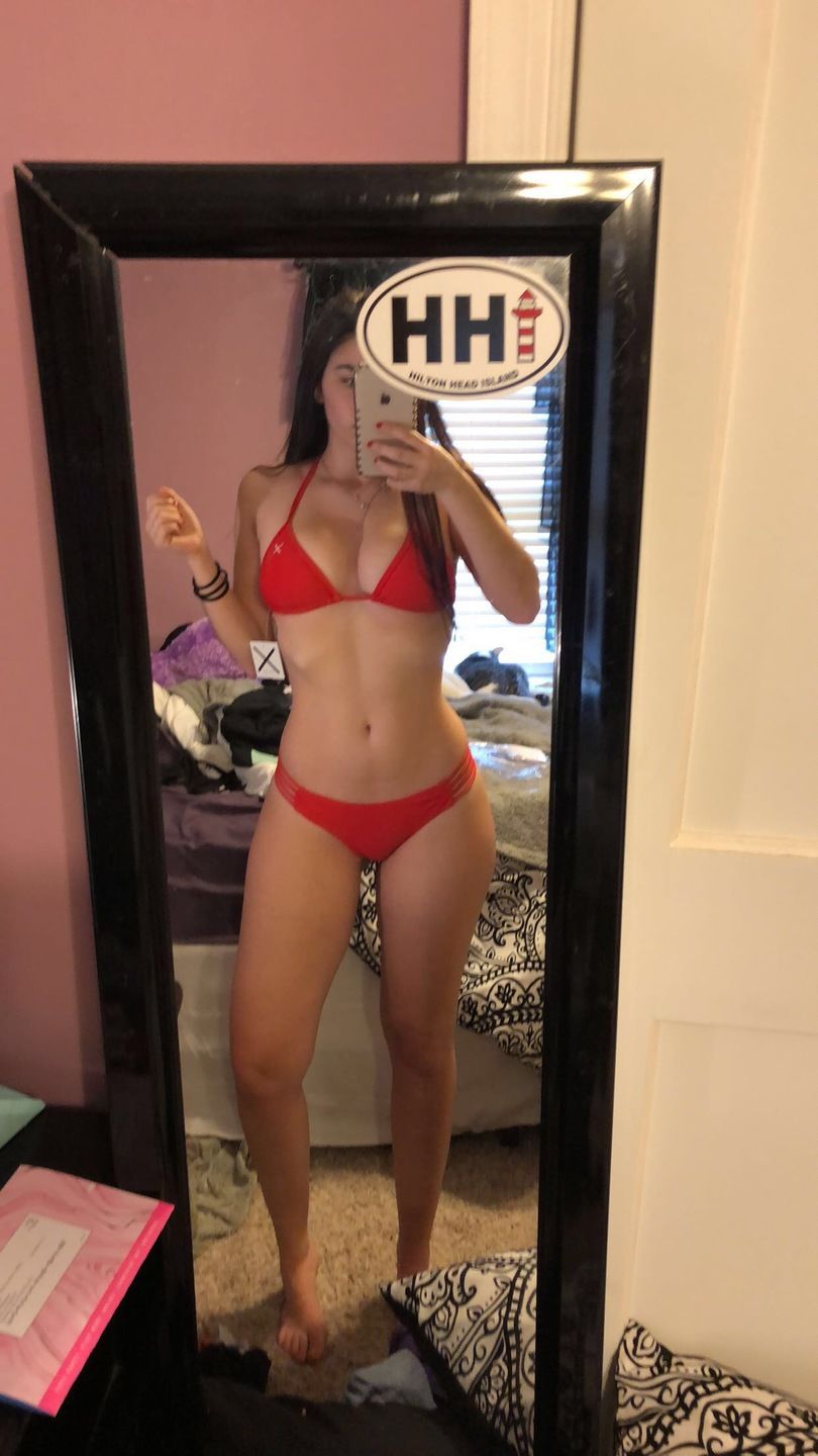 Customer photo review of Rose Red Bikini Top II