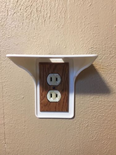 Hirundo Wall Outlet Shelf Power Perch White Black