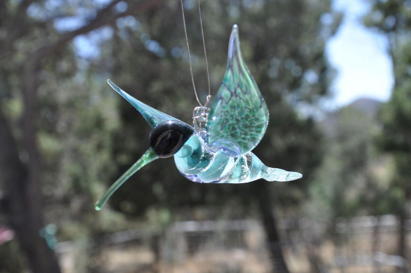 Customer photo review of Aqua Glass Hummingbird with Infused Ash