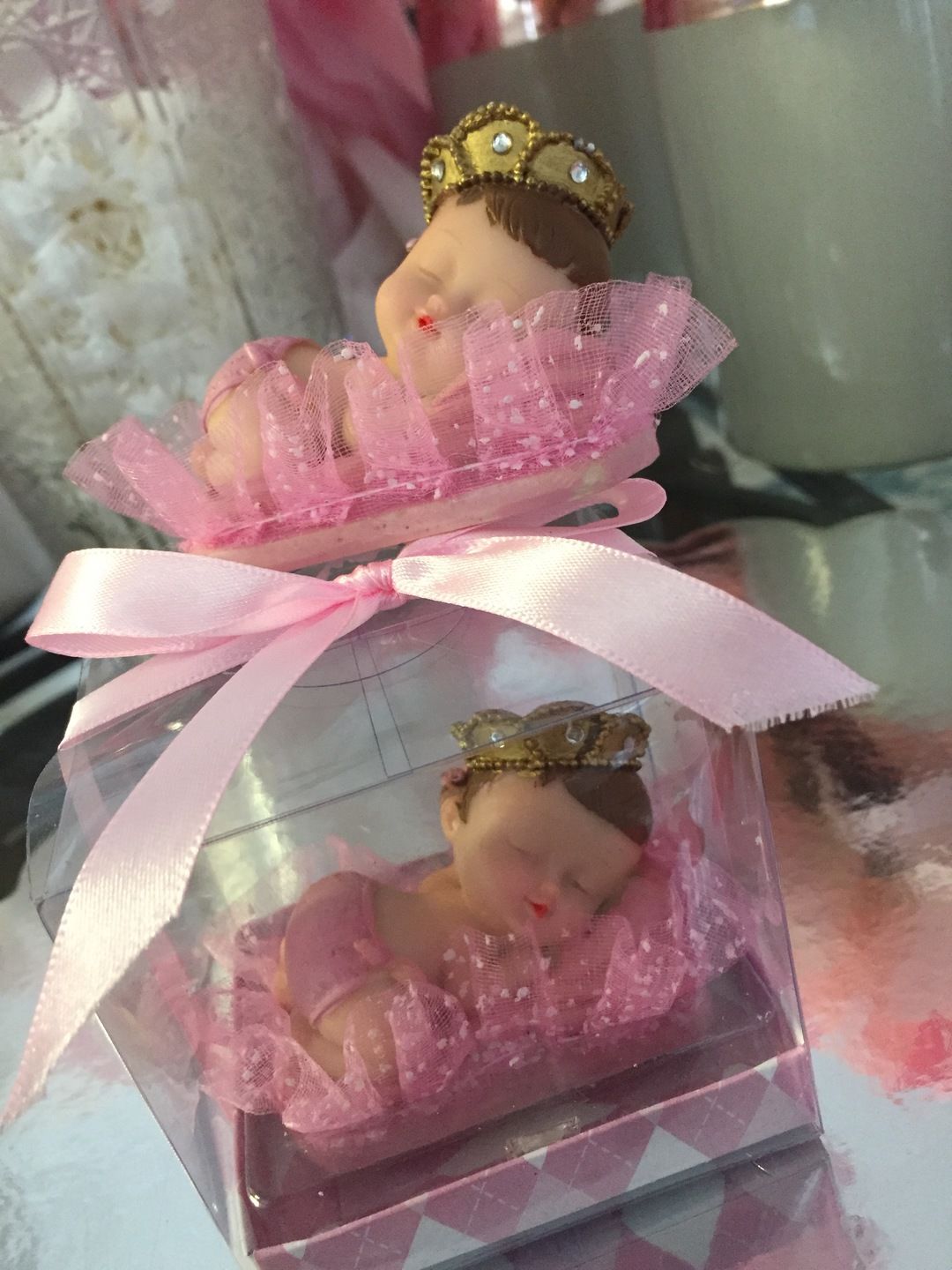 Customer photo review of Sleeping Princess Baby Girl on Pillow Poly Resin in Favor/Gift Box- Pink