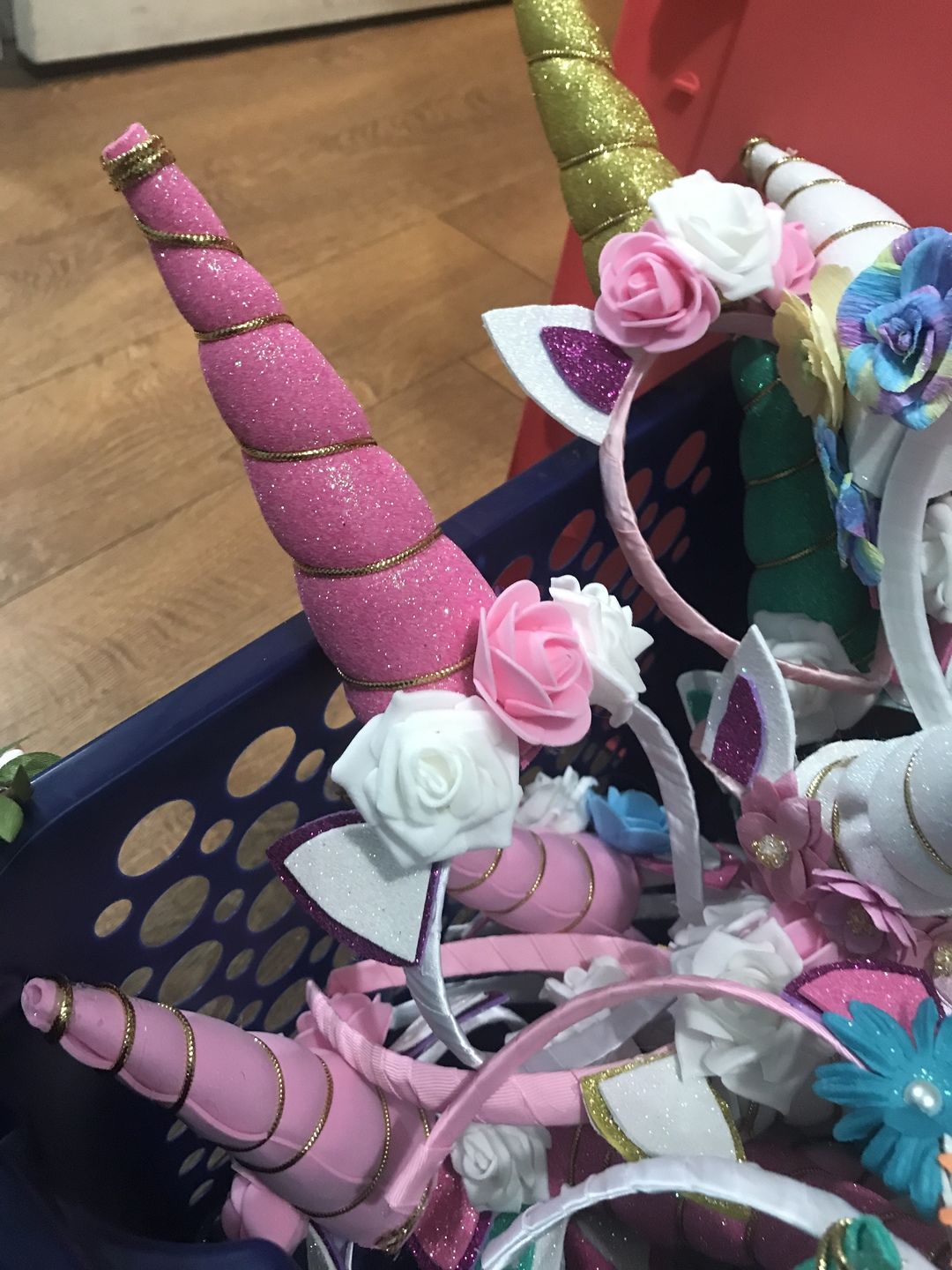 Customer photo review of Small Foam Flowers Without Stem (12 pieces)