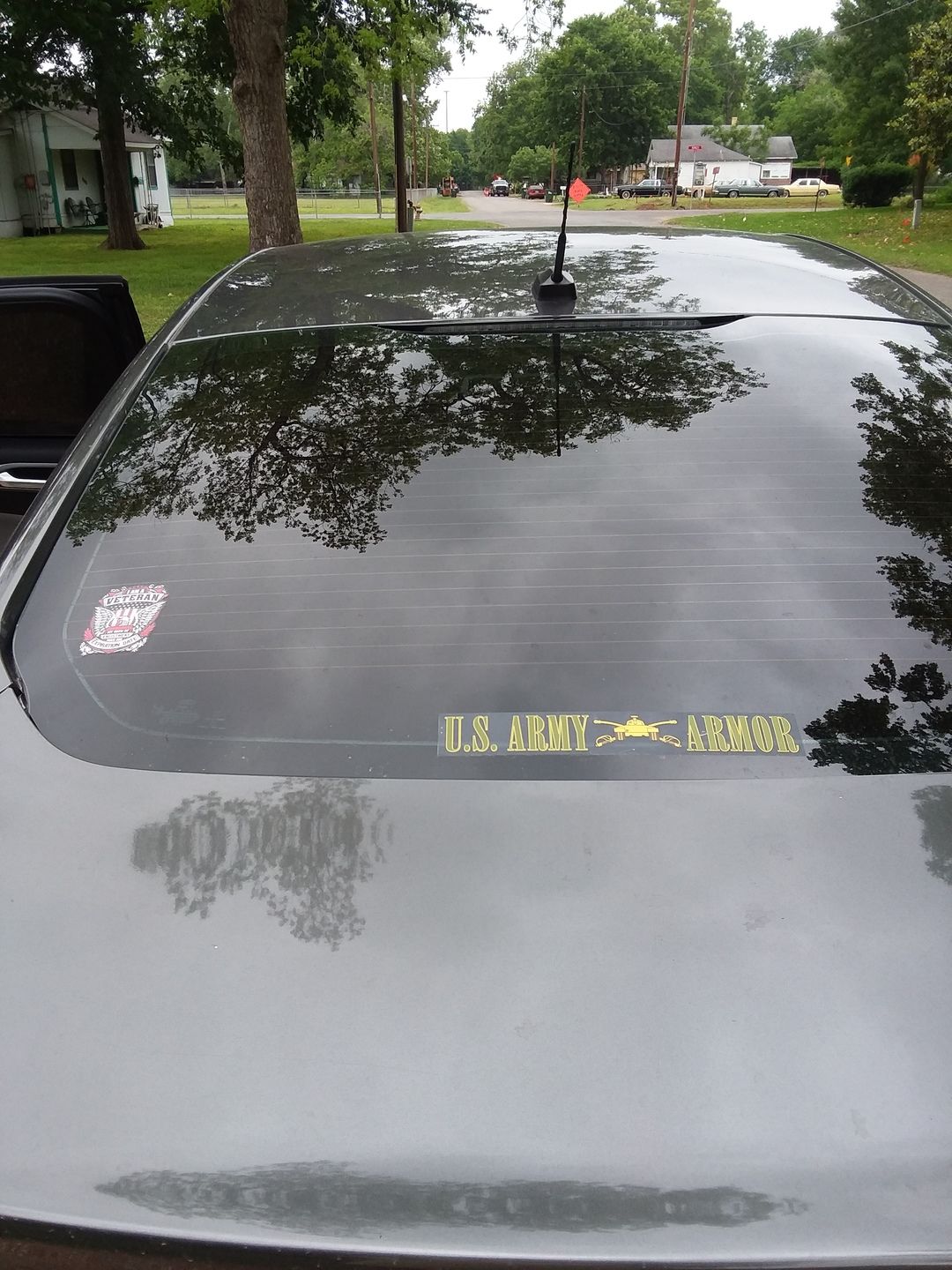 Customer photo review of I Am A Veteran - Eagle 4" Decal