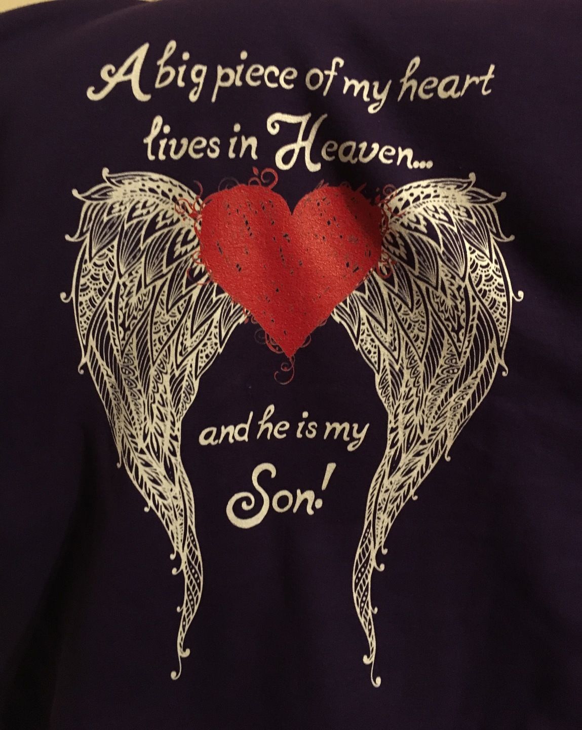 Customer photo review of Son - A Big Piece of my Heart Hoodie
