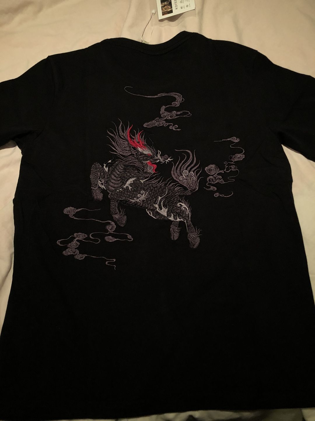 Customer photo review of The Kirin Embroidered Sukajan T-shirt