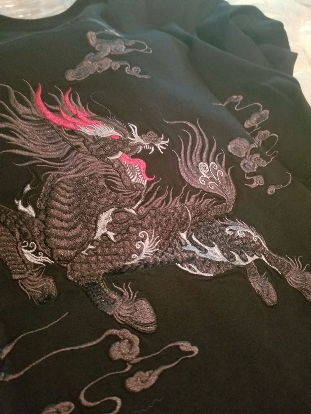 Customer photo review of The Kirin Embroidered Sukajan T-shirt