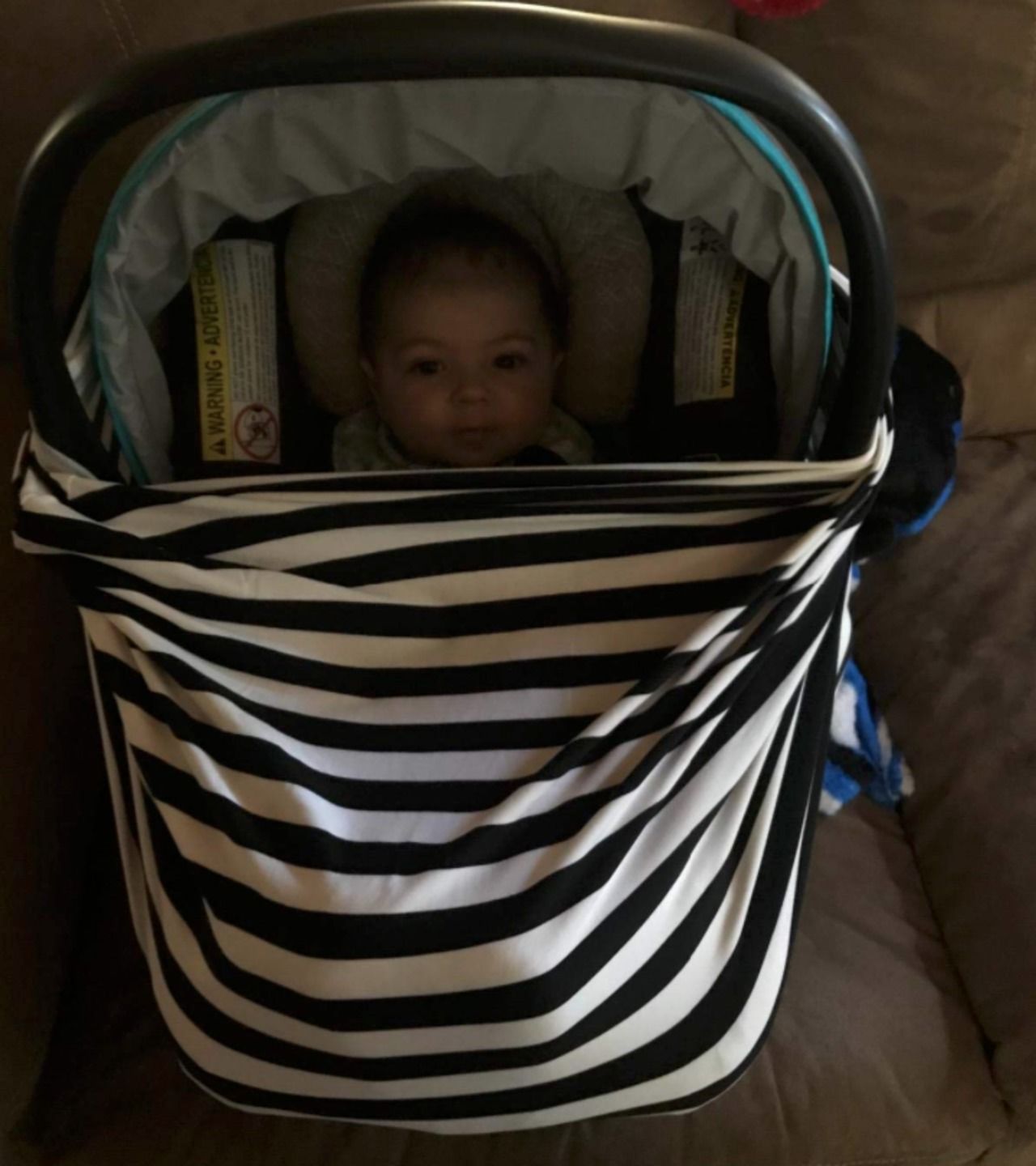 Customer photo review of Carseat Canopy - Nursing Cover