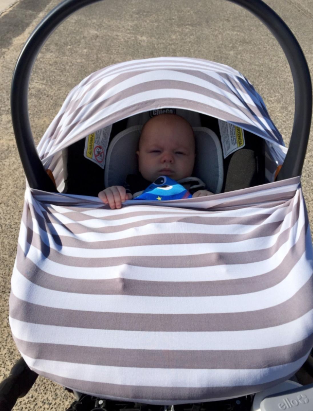 Customer photo review of Carseat Canopy - Nursing Cover
