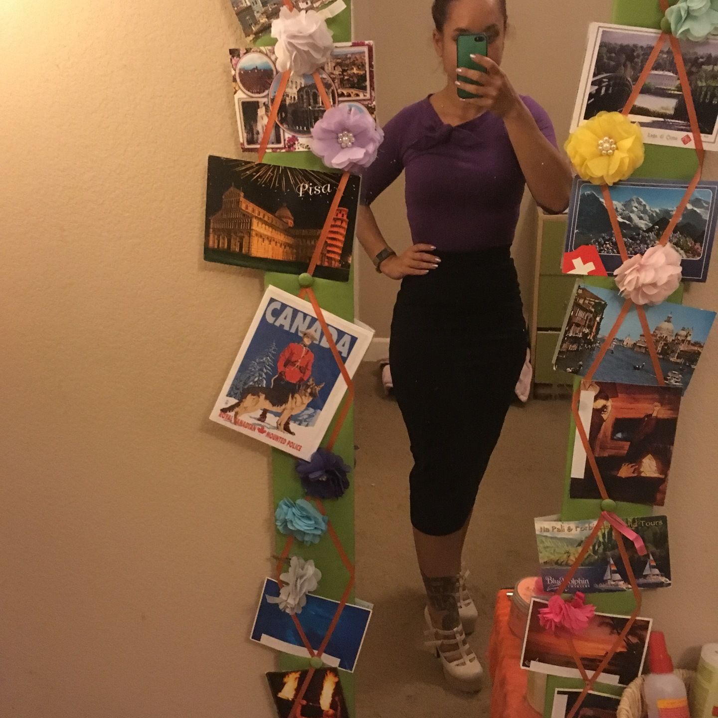 Customer photo review of Vamp Pencil Skirt in Black
