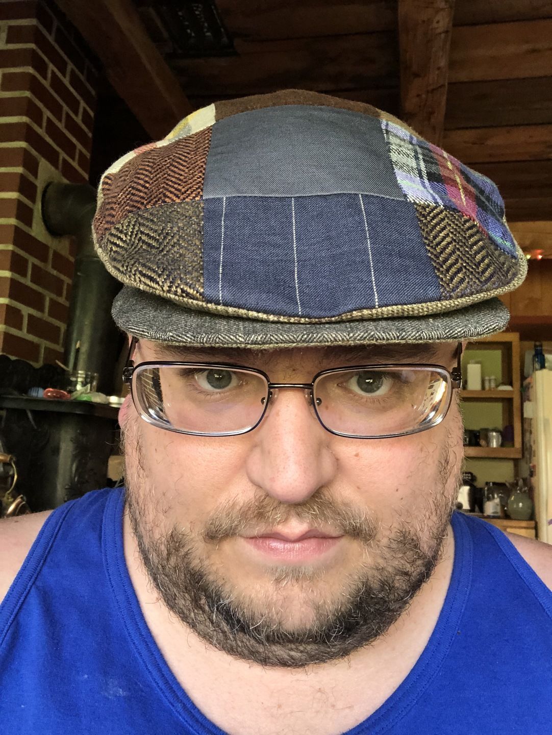 Customer photo review of Vintage Cap Patchwork Linen