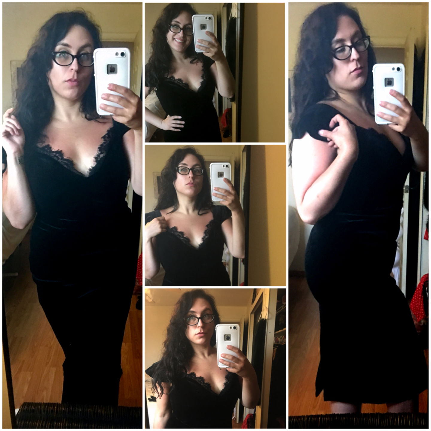 Customer photo review of Baudelaire Wiggle Dress in Black