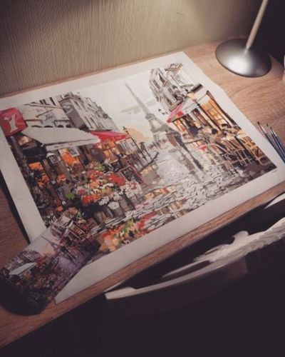 Malen Nach Zahlen Pariser Strasse Diy Malen Nach Zahlen