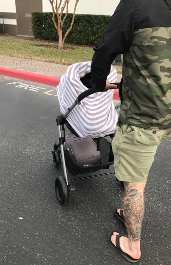 Customer photo review of Carseat Canopy - Nursing Cover