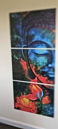 Turquoise Buddha Canvas Wall Art