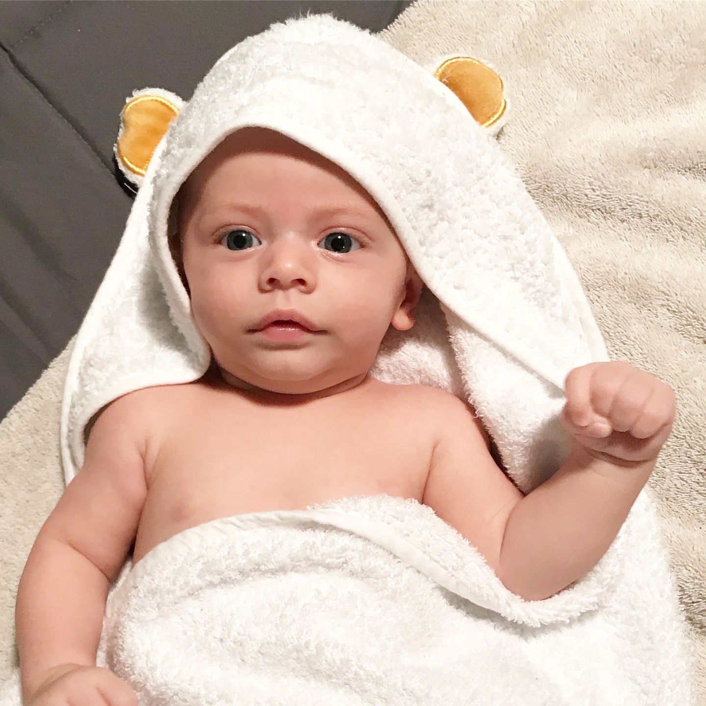 Customer photo review of Baby Hooded Towel