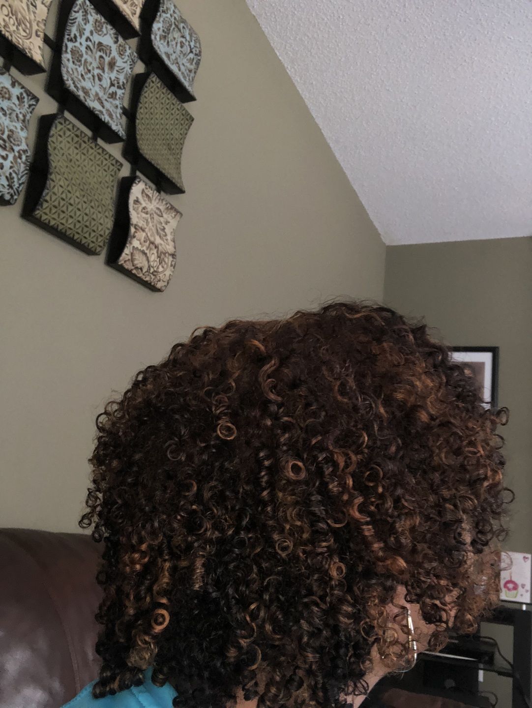 Customer photo review of Defining Flaxseed Gel for Curly Hair with Organic Argan Oil for Softening and Lemon Creme Fragrance
